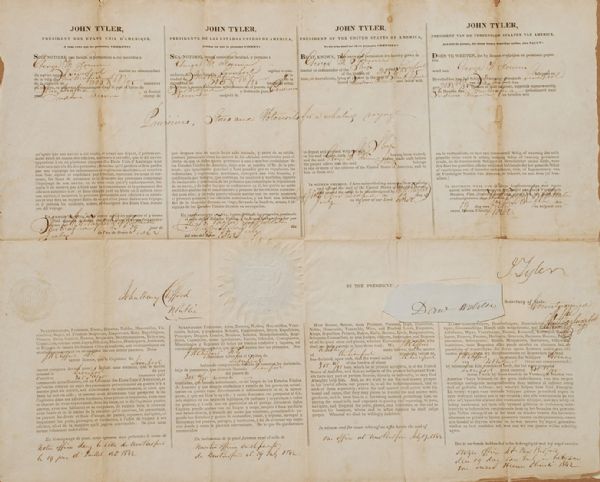 John Tyler Signed Whaling Voyage Papers
