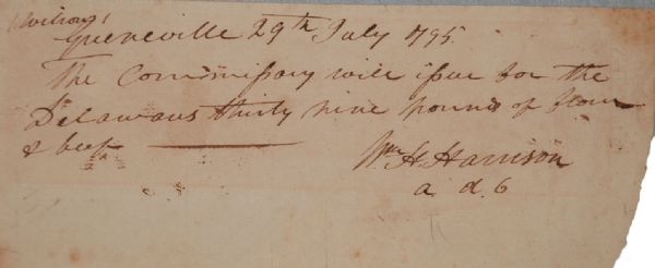 William Henry Harrison 1795 Document