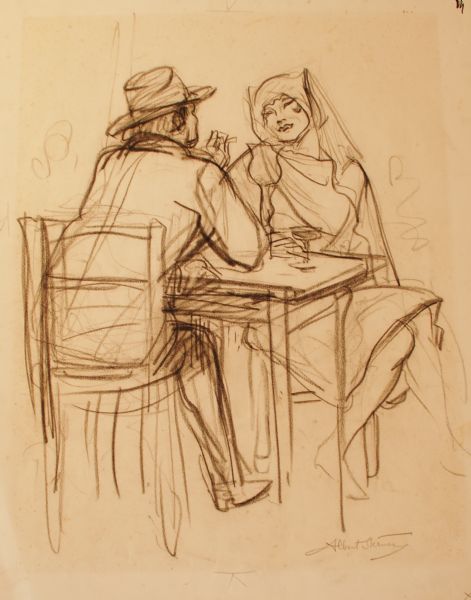 Albert Sterner Original  Drawing