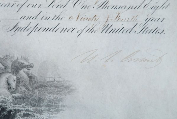 U.S. Grant Signed Naval Appointment