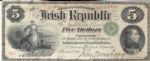 Rare Fenian $5 Bearer Bond, dated March 17, 1866 