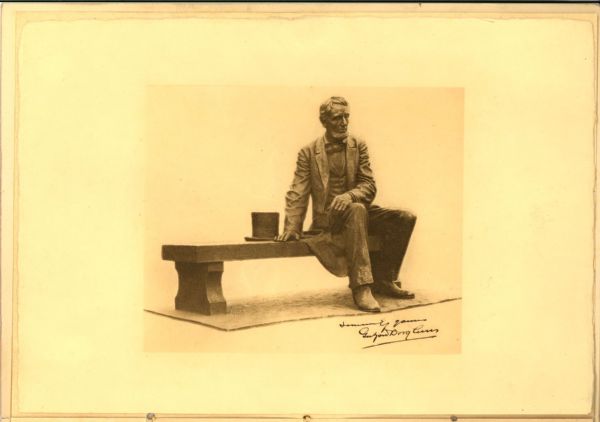 THEODORE ROOSEVELT AUTOGRAPHED LINCOLN MONUMENT-UNVEILING