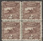 US #113 Block of four