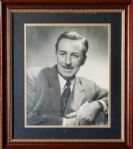Walt Disney; Extraordinary Large Signed Photo  (13"x16")