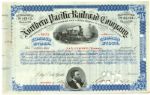 Northern Pacific Railroad Company signed by Jay Cooke 