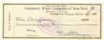 Hemingway Signed  Check