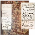 Extremely Rare J. B.Hickok/Wild Bill, and A plethora of famous 19th century celebrities  made their mark–literally– on this highly coveted autograph album