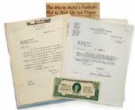 Peter Lawford "Oceans 11" Original Signed Contract
