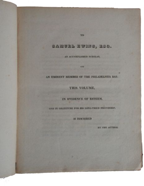  Vegetable Materia Medica of the United States 1817 Inscribed to Commodore Bainbridge