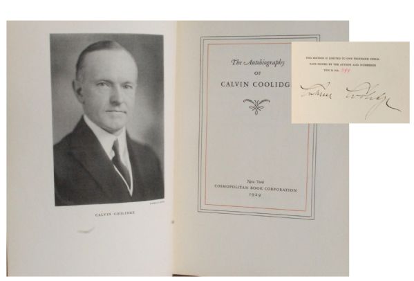 The Autobiography of Calvin Coolidge Signed Limited Edition