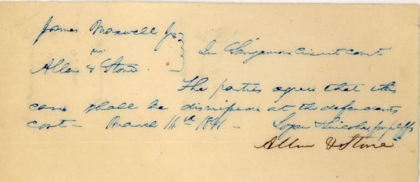 Rare Early Abraham Lincoln 1841 Legal Brief