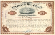 Rockefeller & Flagler Signed Standard Oil Trust