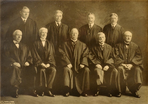 William H. Taft Supreme Court 9x12.5 Signed by all 9 justices