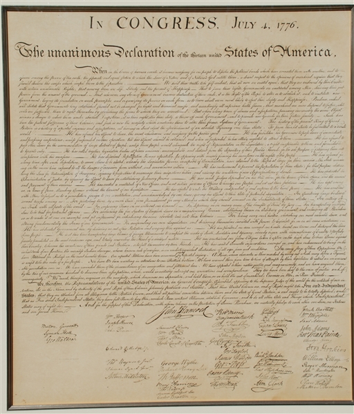 William J. Stone for Peter Force: The Declaration of Independence