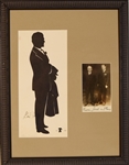 Gene Tunney. Full-length silhouette signed, "Gene Tunney and Jack Dempsey photo