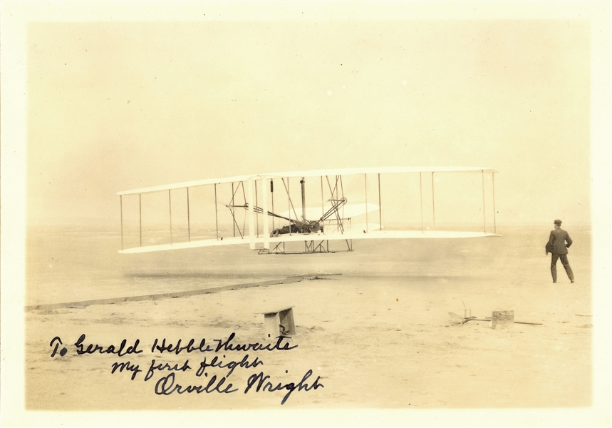 Wright Brothers First Flight Signed Photo and Collection!