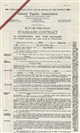 Ray Bolger Signed Actors Equity Contract Dated February, 19th, 1936