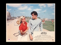 Olivia Newton John & John Travolta Signed GREASE Lobby Card 