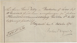 Richard Wagner Receipt for Opera Royalties 