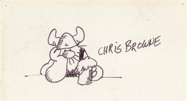 Chris Browne Original Hägar  Sketch