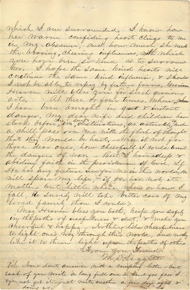 Mortimer D. Leggett Writes Important Letter from Shiloh