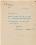Theodore Roosevelt Moving Signed Letter