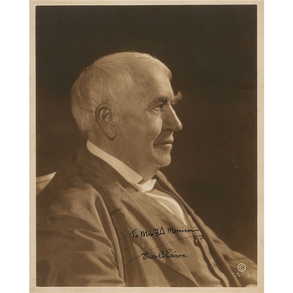 Thomas Edison Signed Photo
