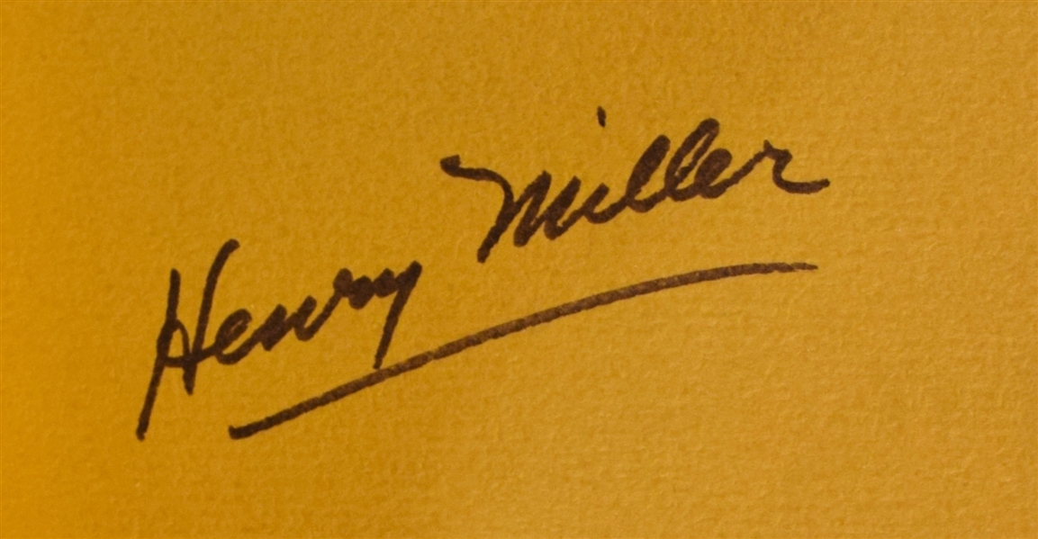Henry Miller /On Turning Eighty Signed