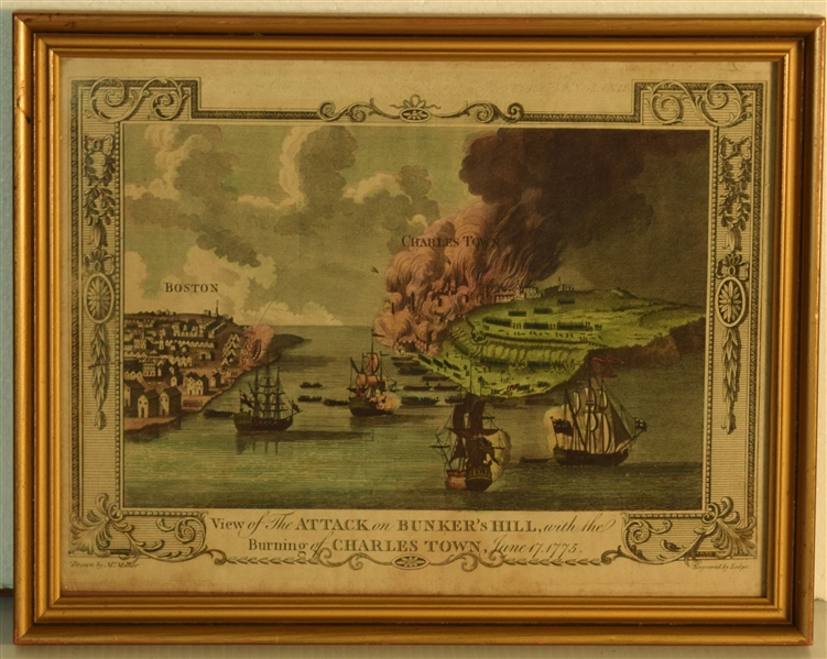 View of The Attack on Bunker's Hill, with the Burning of Charles Town, June 17, 1775