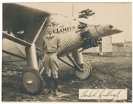 1927 CHARLES LINDBERGH SIGNED PHOTO & WELCOME HOME DINNER PROGRAM