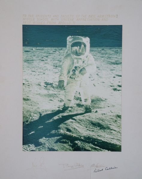 Apollo 11 Oversized Signed Photo(Armstrong, Aldrin, Collins)