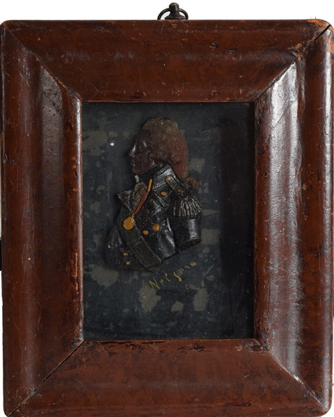 Rare Horatio Nelson Wax Miniature Bust Portrait