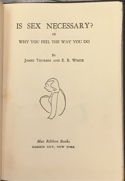 E.B. White Signed book Is Sex Necessary