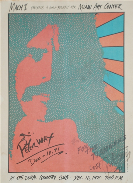 Peter Max 1971 Signed Poster