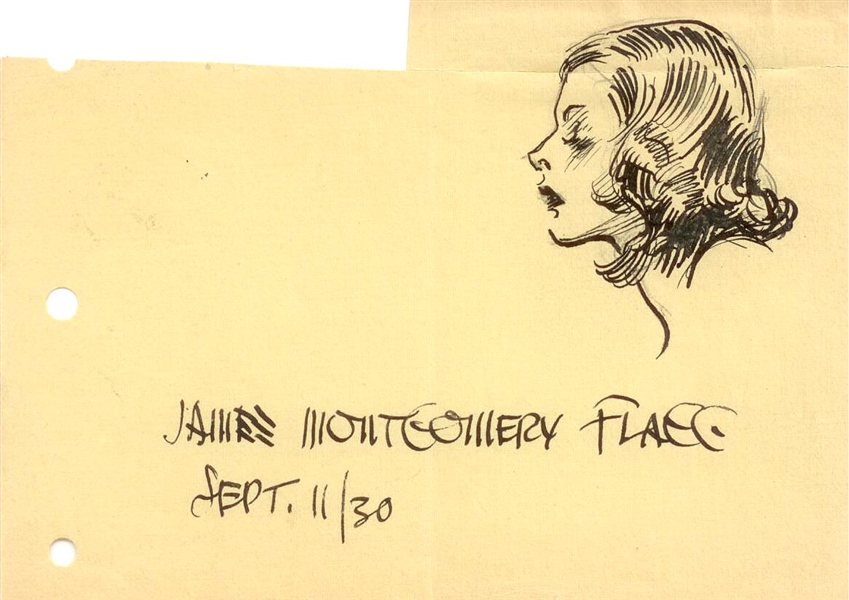 James Montgomery Flagg (Original sketch and signature)