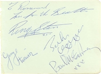 Beatles Signed Album Page