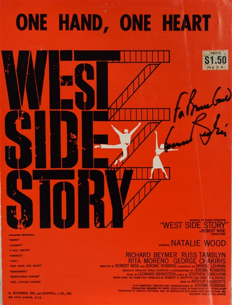 Leonard Bernstein signed  West Side Story