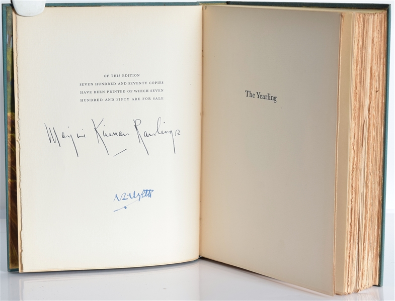 ONE OF THE EARLIEST OF THIS LIMITED EDITION SIGNED BY BOTH RAWLINGS AND WYETH