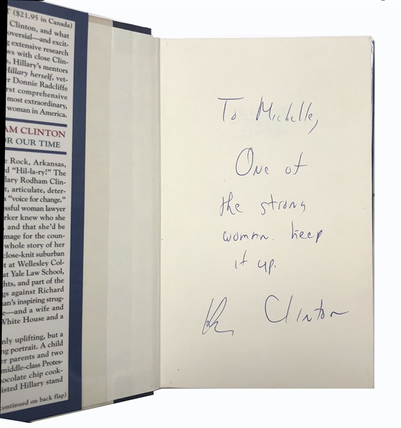 Hillary Clinton Signed Book  “A First Lady for Our Time”