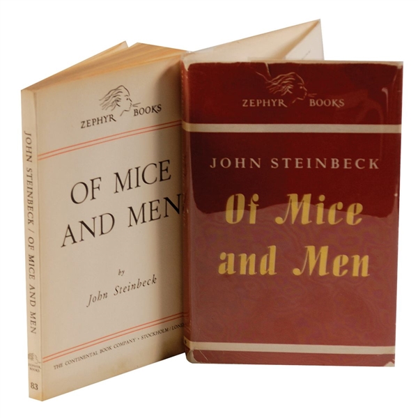 John Steinbeck Signed Of Mice and Men 