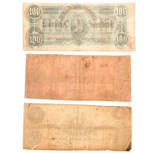 Three Better Confederate Currency Notes