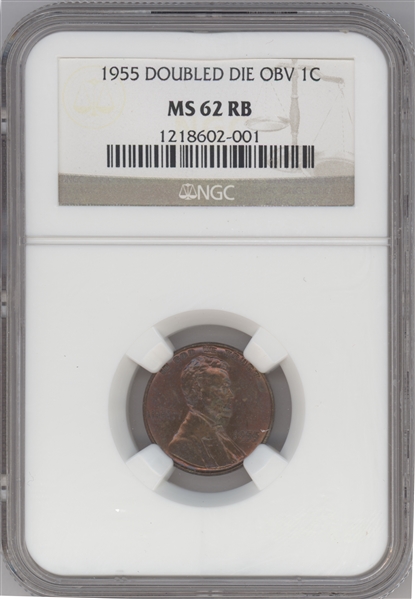 1955 Doubled Die penny – MS62 Red/Brown 