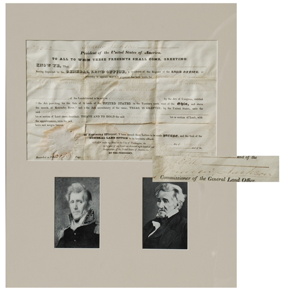 Andrew Jackson Signed land Grant
