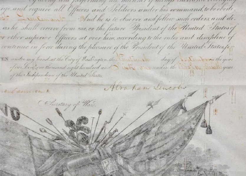 Abraham Lincoln  Military Commission Document Signed as President