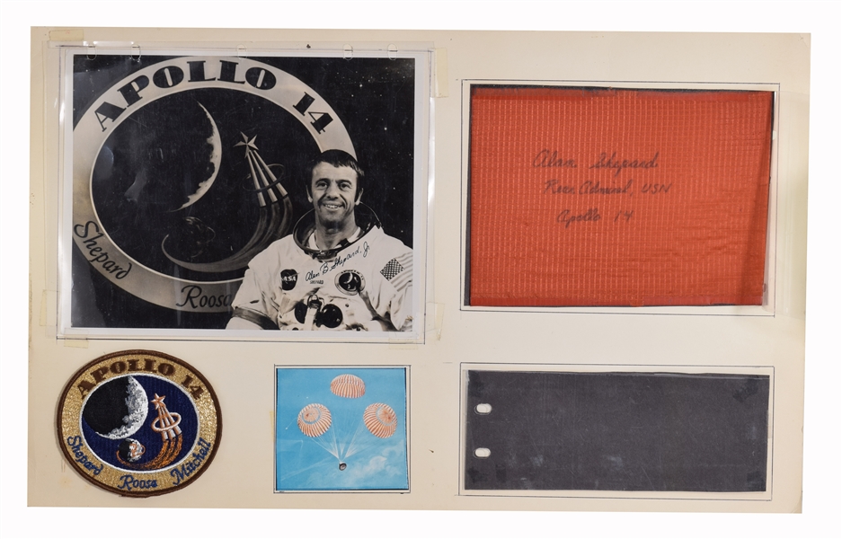 Apollo 14 Original Re-Entry Parachute signed by Alan Shepard