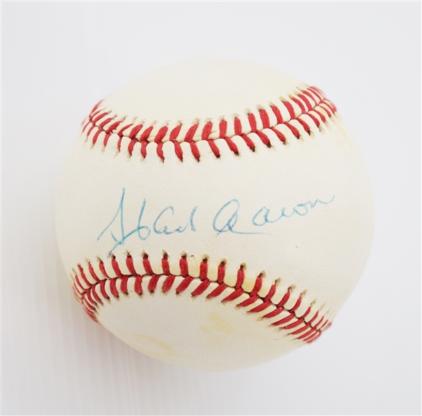 Hank Aaron Signed baseball