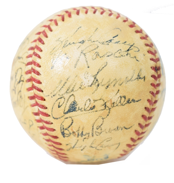 1949 New York Yankees Team Signed Baseball.