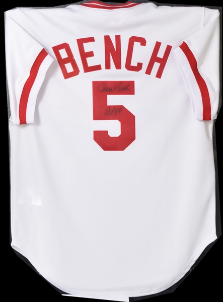 Johnny Bench Signed Cincinnati Reds Jersey