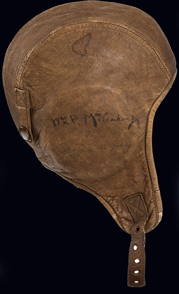 Original Leather Flying Cap Signed by Orville Wright, Clyde Pangborn, Glenn Curtiss and others