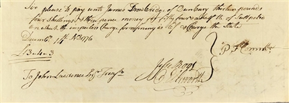 Oliver Ellsworth 1776 Document for Saltpeter